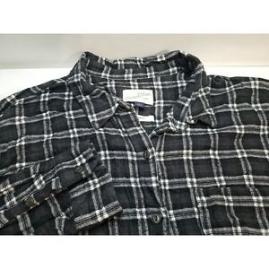 Universal Thread Plaid‎ Flannel Button Up Shirt Womens Long Sleeve Large